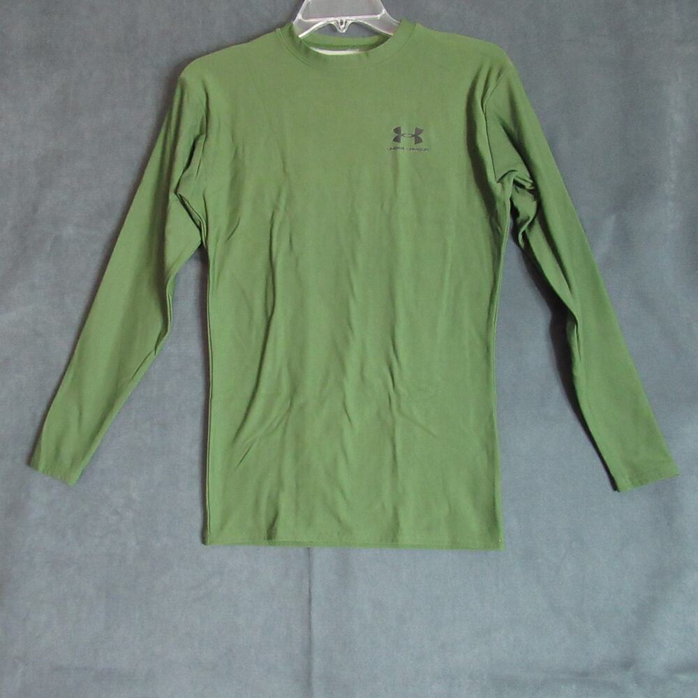 Under Armour Pullover Womens Medium Green Long Sleeve Coldgear Sports Active